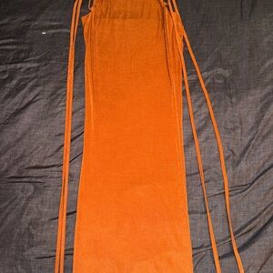 Brown Sleeveless Dress with Straps